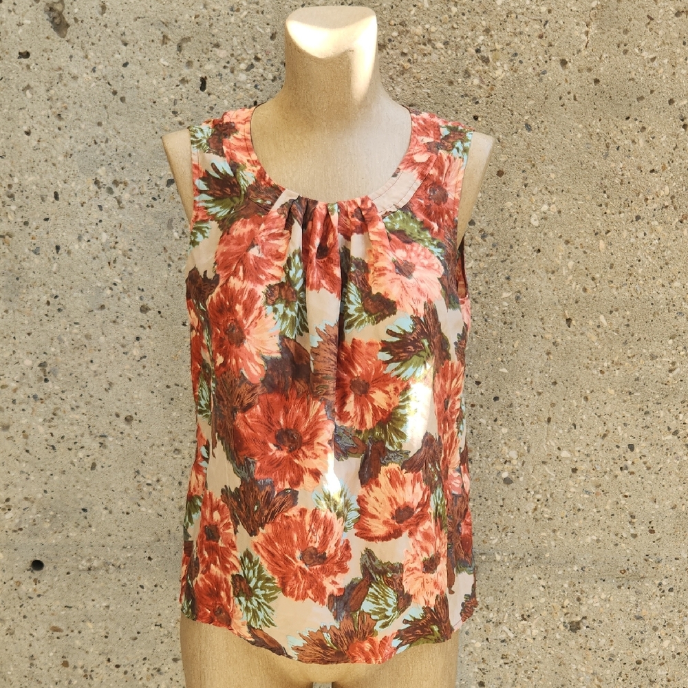 Talbots Silk Floral Blouse